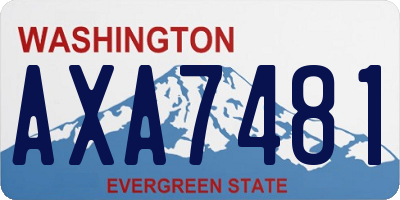 WA license plate AXA7481