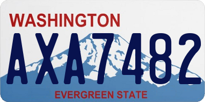 WA license plate AXA7482