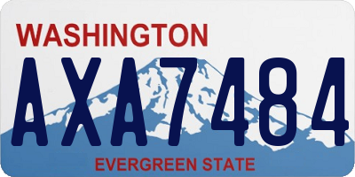 WA license plate AXA7484