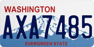 WA license plate AXA7485