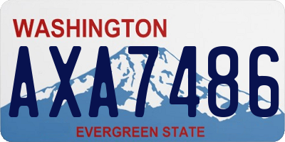 WA license plate AXA7486