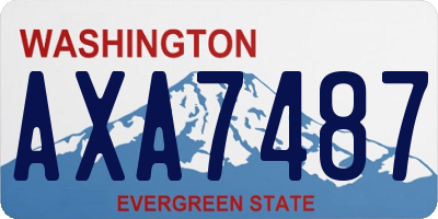 WA license plate AXA7487
