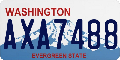 WA license plate AXA7488