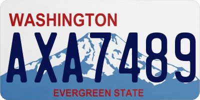 WA license plate AXA7489