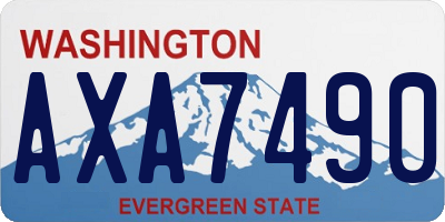 WA license plate AXA7490