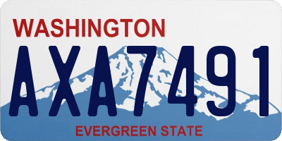WA license plate AXA7491