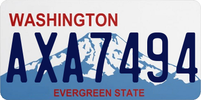 WA license plate AXA7494