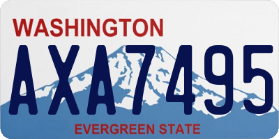 WA license plate AXA7495