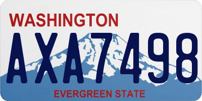 WA license plate AXA7498