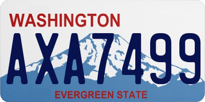 WA license plate AXA7499