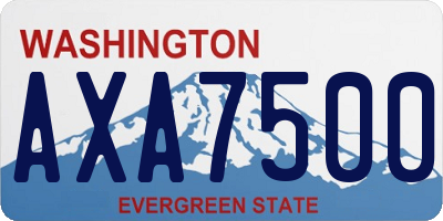 WA license plate AXA7500