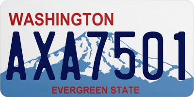 WA license plate AXA7501
