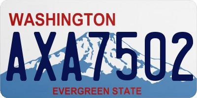 WA license plate AXA7502