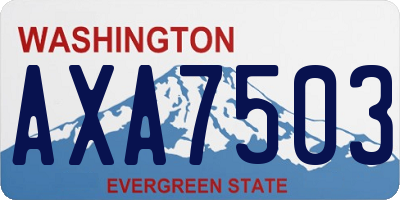 WA license plate AXA7503