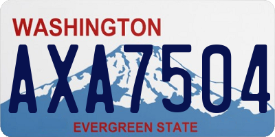 WA license plate AXA7504