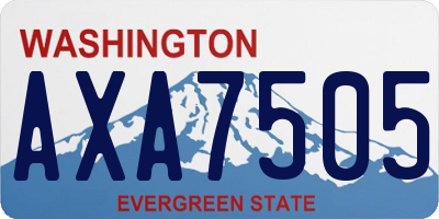 WA license plate AXA7505