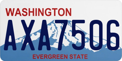WA license plate AXA7506