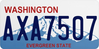 WA license plate AXA7507