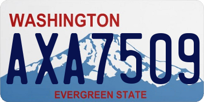 WA license plate AXA7509