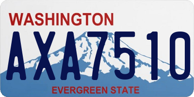 WA license plate AXA7510