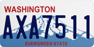 WA license plate AXA7511