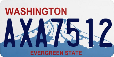 WA license plate AXA7512