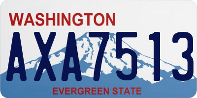 WA license plate AXA7513