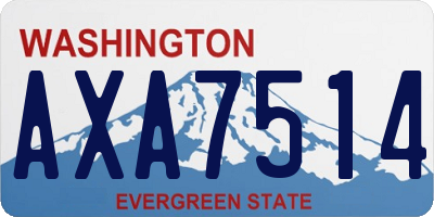 WA license plate AXA7514