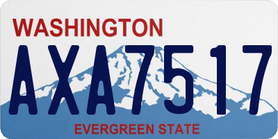 WA license plate AXA7517