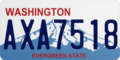 WA license plate AXA7518