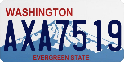 WA license plate AXA7519