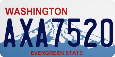WA license plate AXA7520