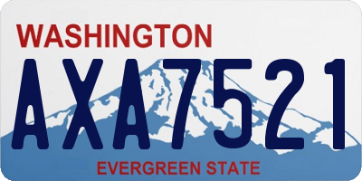 WA license plate AXA7521