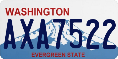 WA license plate AXA7522