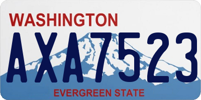 WA license plate AXA7523