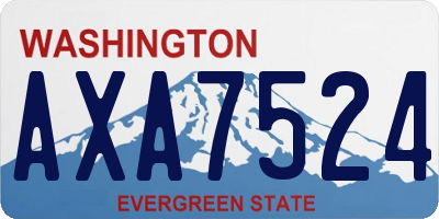 WA license plate AXA7524
