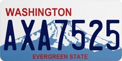WA license plate AXA7525