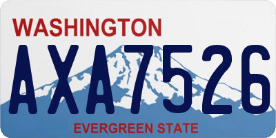 WA license plate AXA7526