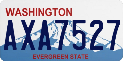 WA license plate AXA7527