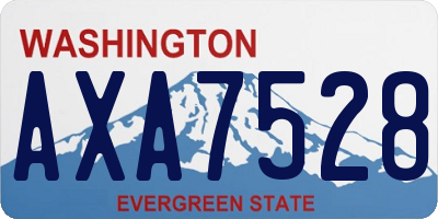 WA license plate AXA7528