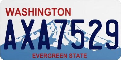 WA license plate AXA7529