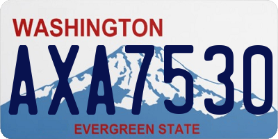 WA license plate AXA7530