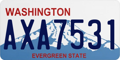 WA license plate AXA7531