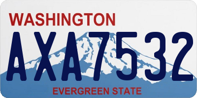 WA license plate AXA7532