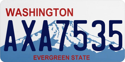 WA license plate AXA7535