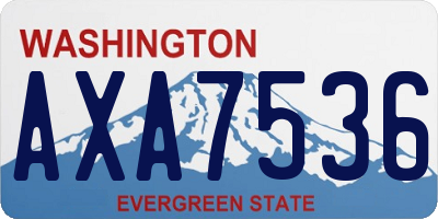 WA license plate AXA7536