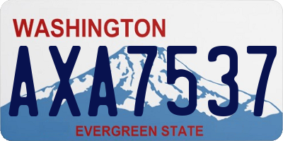 WA license plate AXA7537