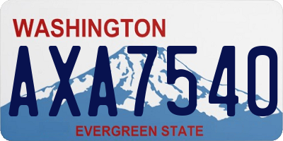 WA license plate AXA7540