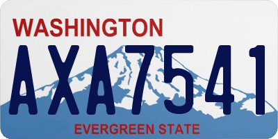 WA license plate AXA7541
