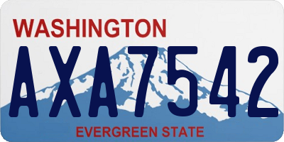 WA license plate AXA7542